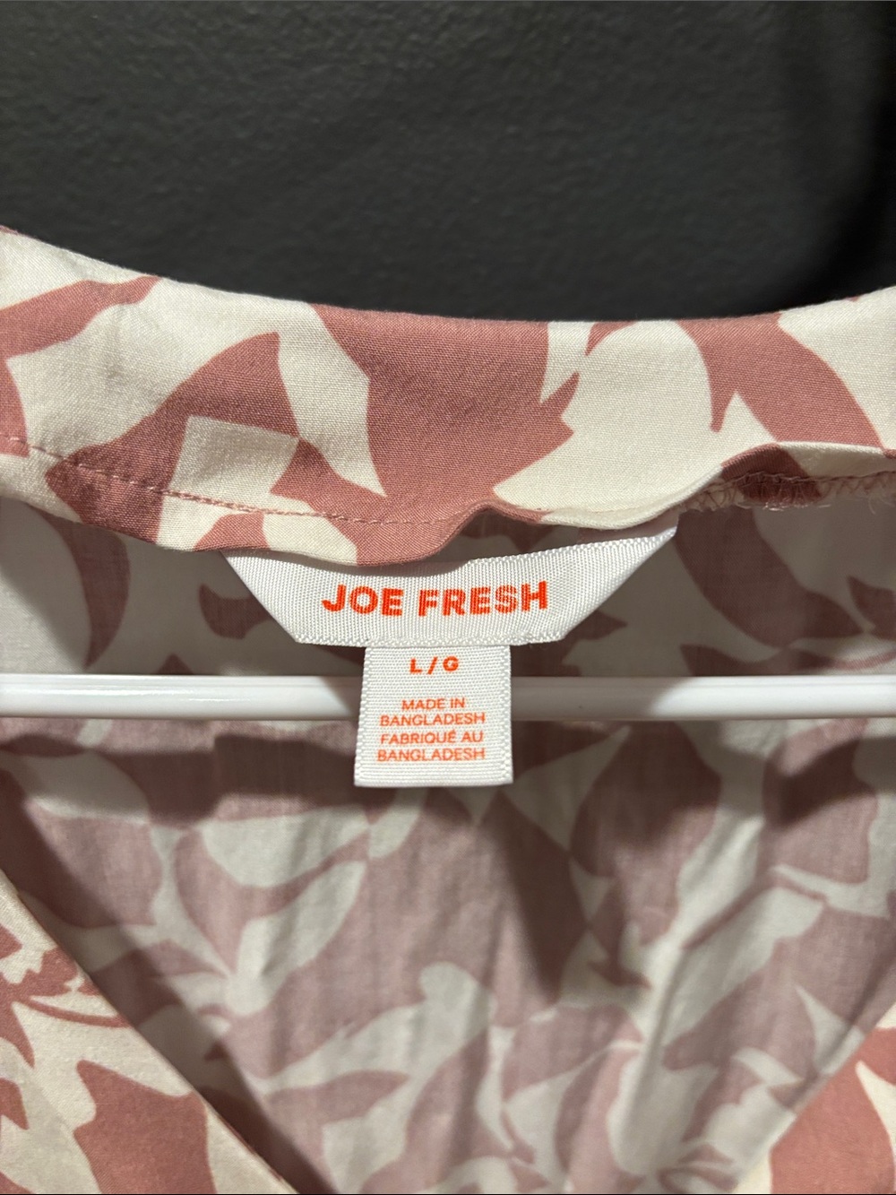 Joe Fresh Pink & White Printed Midi Dress - Picture 2 of 3